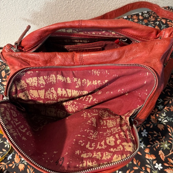 Liebeskind Burnt Orange Leather Crossbody Handbag - Picture 8 of 10